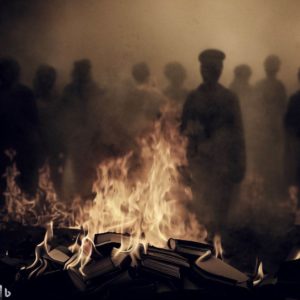 ai image of book burning