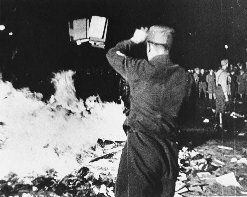 1933 Nazi book burning photo